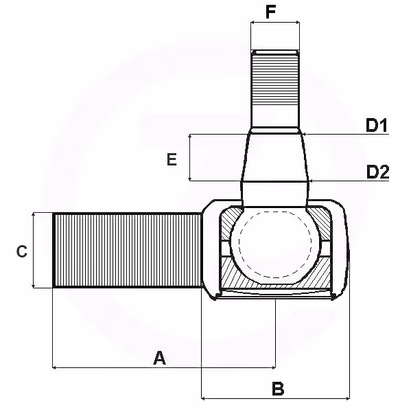 Embout barre accouplement g.