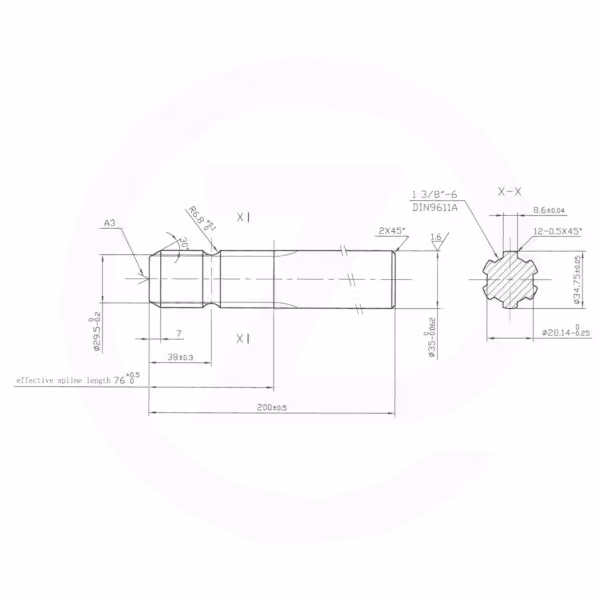 Embout can.200L 1.3/8 1 côté