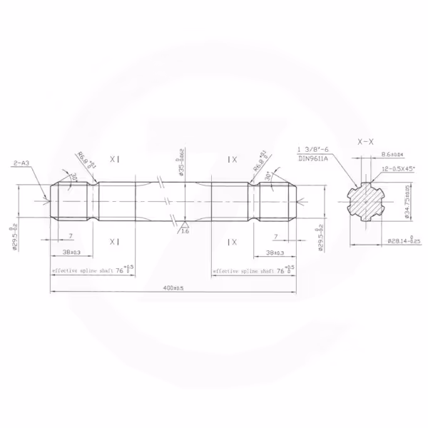 Embout can. 400L 1.3/8 2 côtés