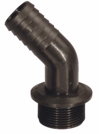Embout Cannelé Coudé 45°- M 1"1/2x ø30