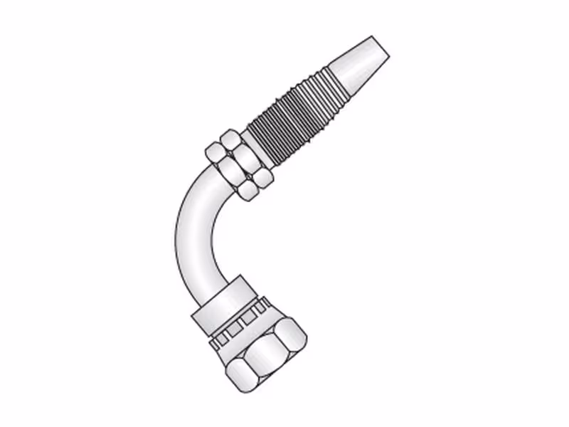 Embout F 90° visser 1/4''BSP flex.1/4''