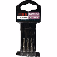 Embouts de vissage forge phillips ph3 lg 25 mm boite de 3 riss