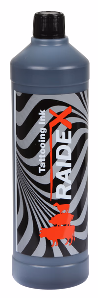 Encre à tatouer Raidex 500ml noire qualité alimentaire