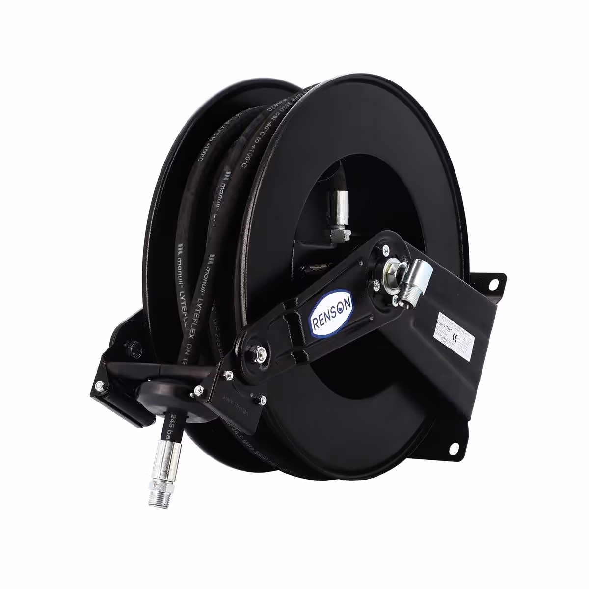 Enrouleur acier pour graisse equipe flexible 10m en 1/4''