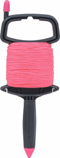 ENROULEUR CORDEAU GM + 100M DE TRESSE PP FLUO ROSE 1.5MM