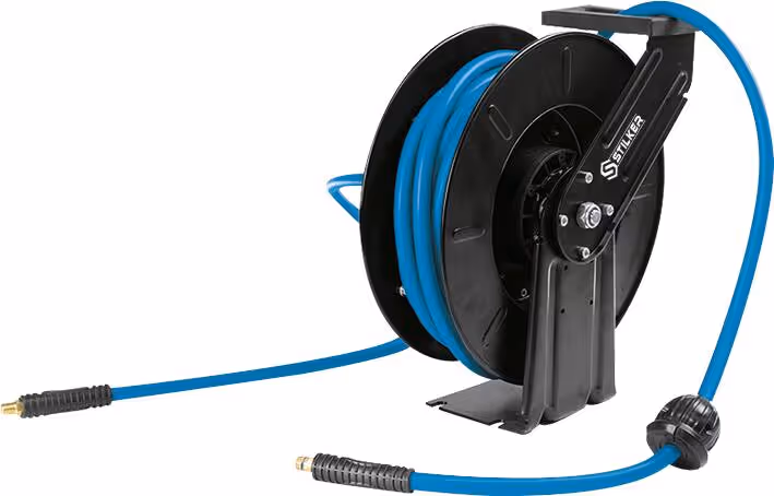ENROULEUR DE TUYAU D'AIR 20M+1,5M - TUYAU 8MM - RACCORD 1/4"