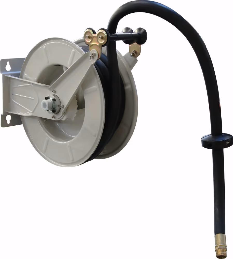 ENROULEUR DE TUYAU GASOIL AUTOMATIQUE FIXE 8M 25MM AVEC RACCORD 1"