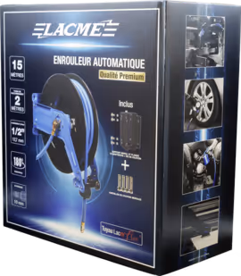 Enrouleur pneumatique 15m 1/2'' auto Lacmé