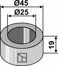 Entretoise 19xØ25xØ45