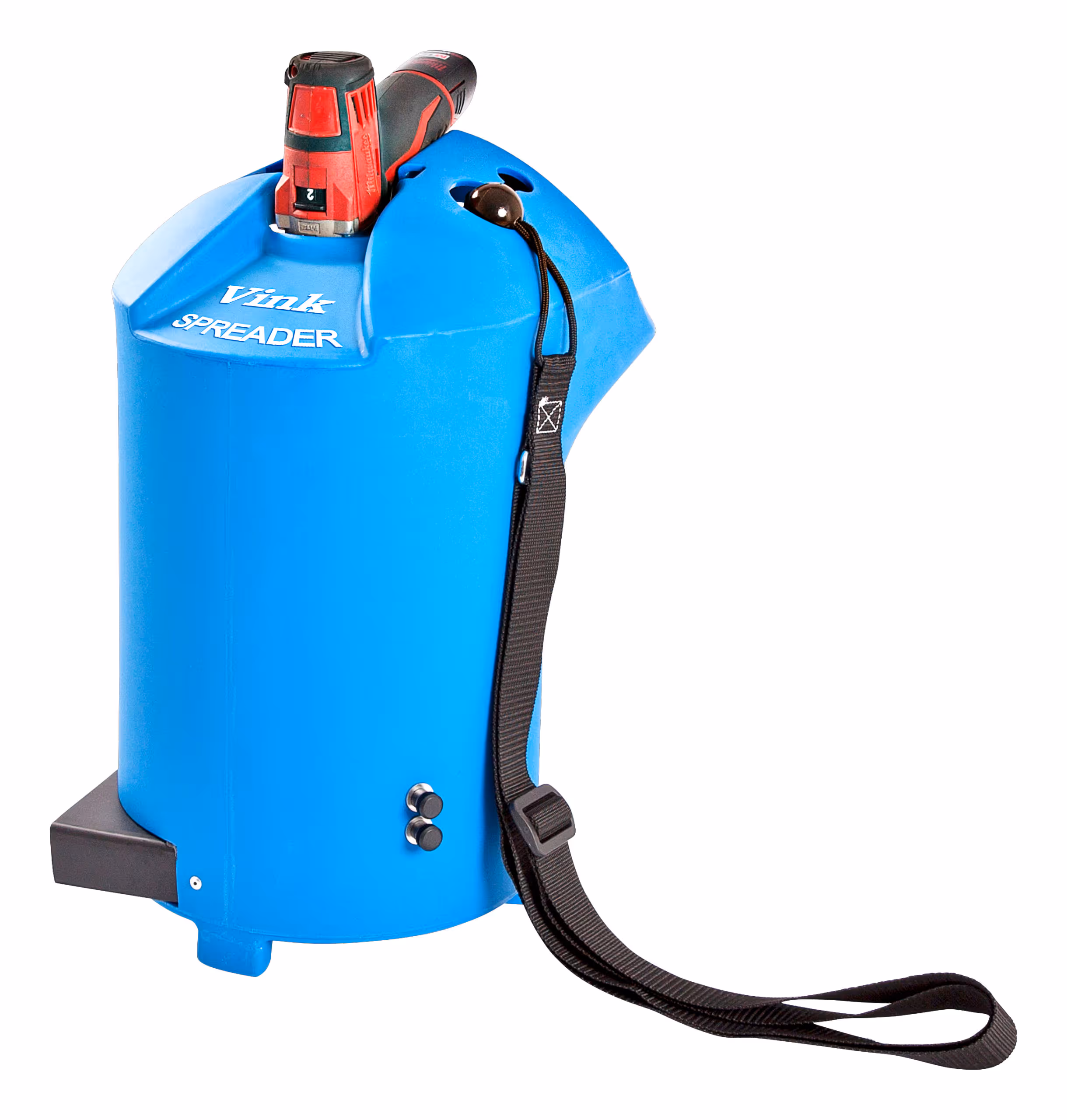 Epandeur de litière en poudre bleu, 12L, 3kg, avec sangle