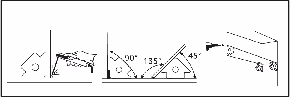 Equerre magnétique grande 135x135x24 mm