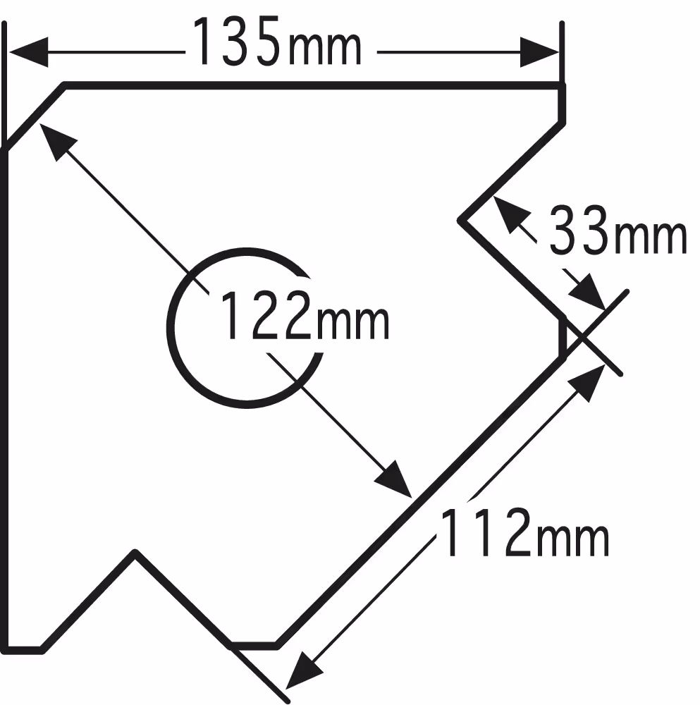 Equerre magnétique grande 135x135x24 mm