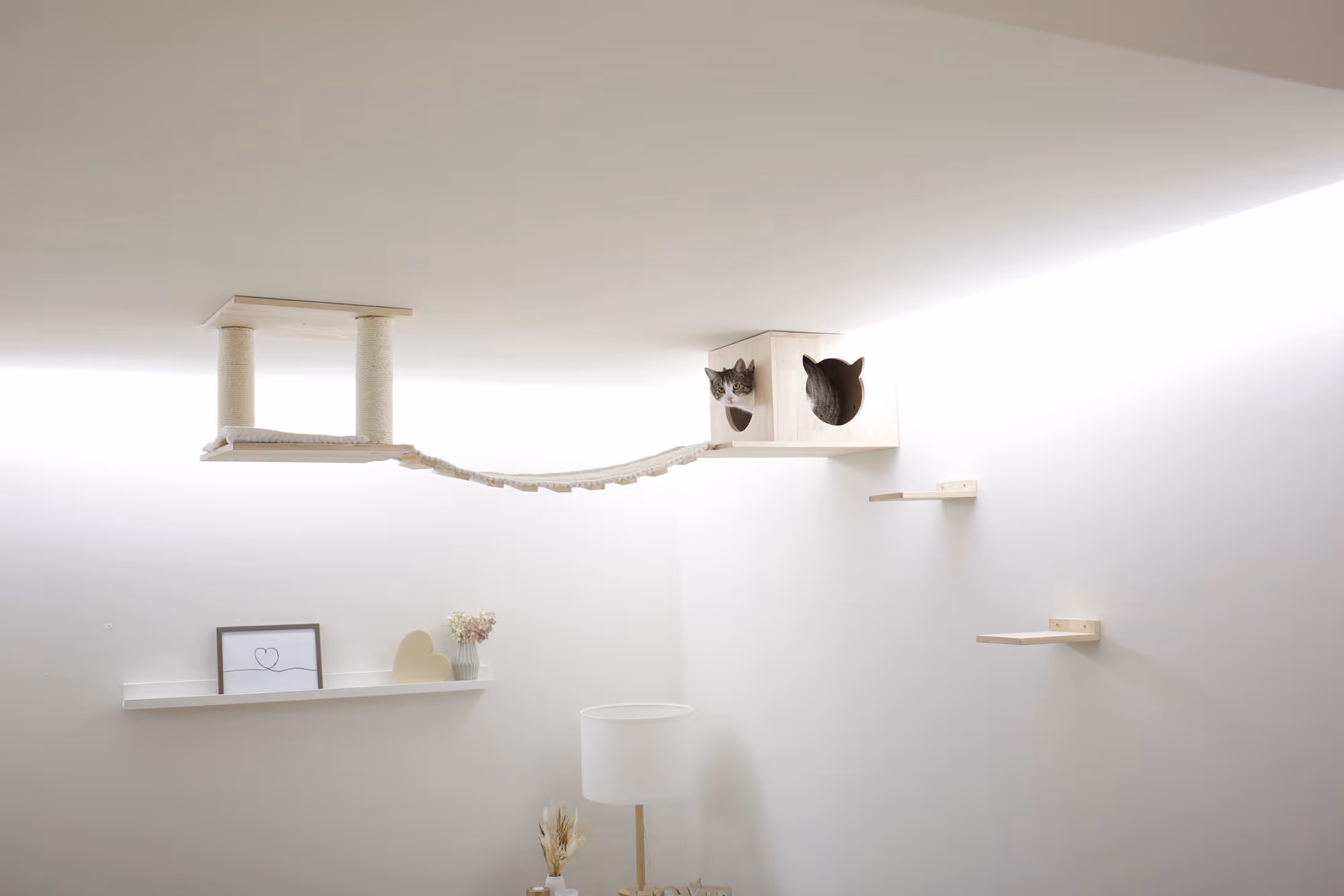 Espace de jeu pour chat Top nature/blanc, max.5kg