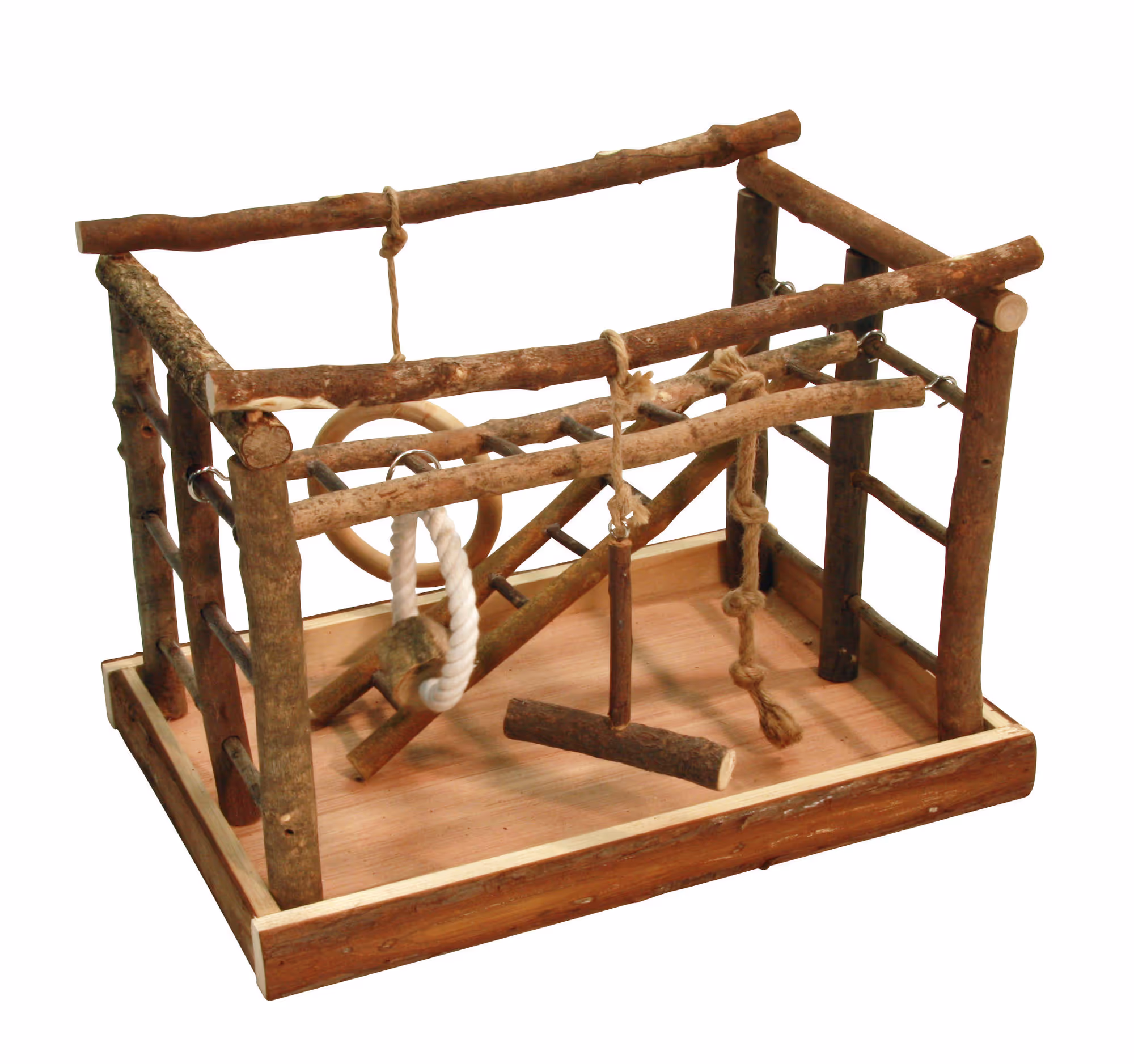 Espace de jeu pour oiseaux bois, 35x25x25cm