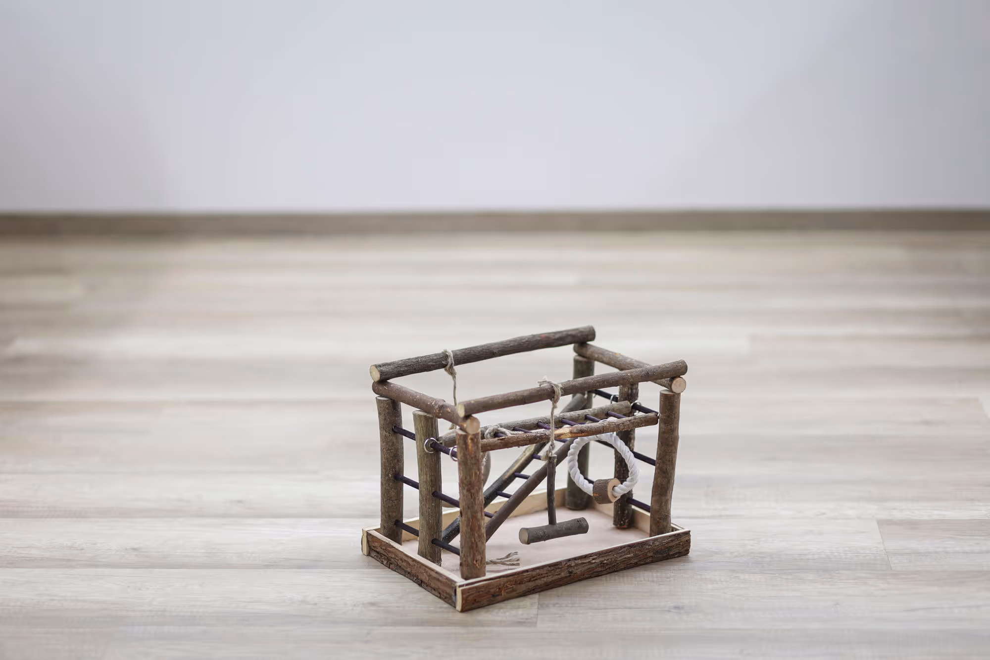 Espace de jeu pour oiseaux bois, 35x25x25cm