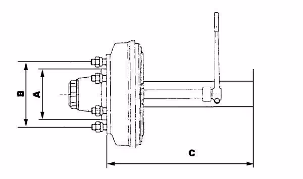 Essieu freiné C70 V1900 6 axes AMB