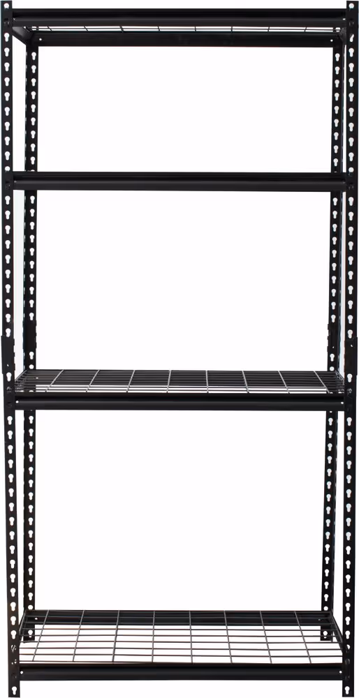 ETAGERE METALLIQUE 4 TABLETTES 91X45X167CM (200 KGS PAR ETAGERE) - NOIRE