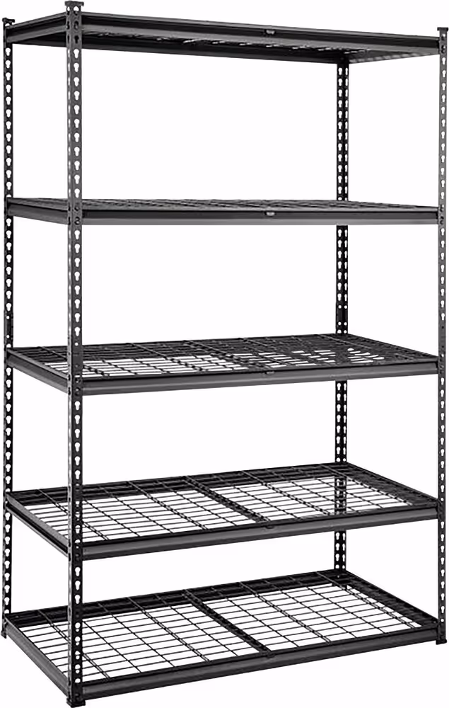 ETAGERE METALLIQUE 4 TABLETTES 91X45X167CM (200 KGS PAR ETAGERE) - NOIRE