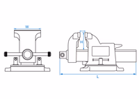 Etau à mors parallèles 200mm - ouverture 200mm