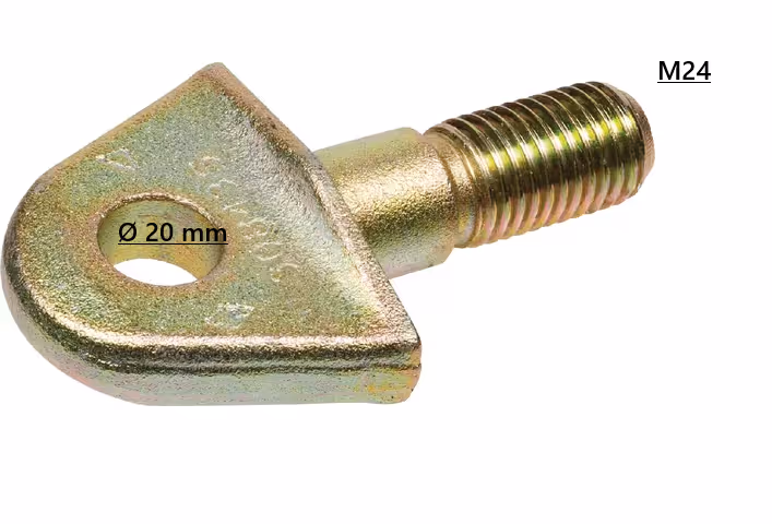Etrier attache stabilisateur sur bras de relevage inférieur