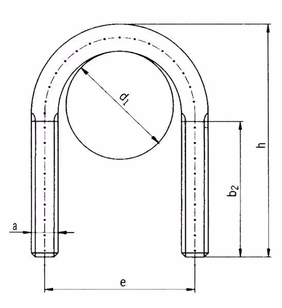 Etrier en U M10 Ø2''1/2