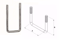 Etrier m10 carre 60 b96 ss ecr