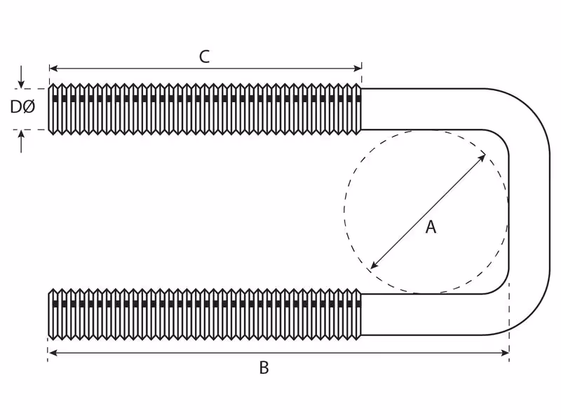 Etriers- M16x102mm Longueur: 140mm