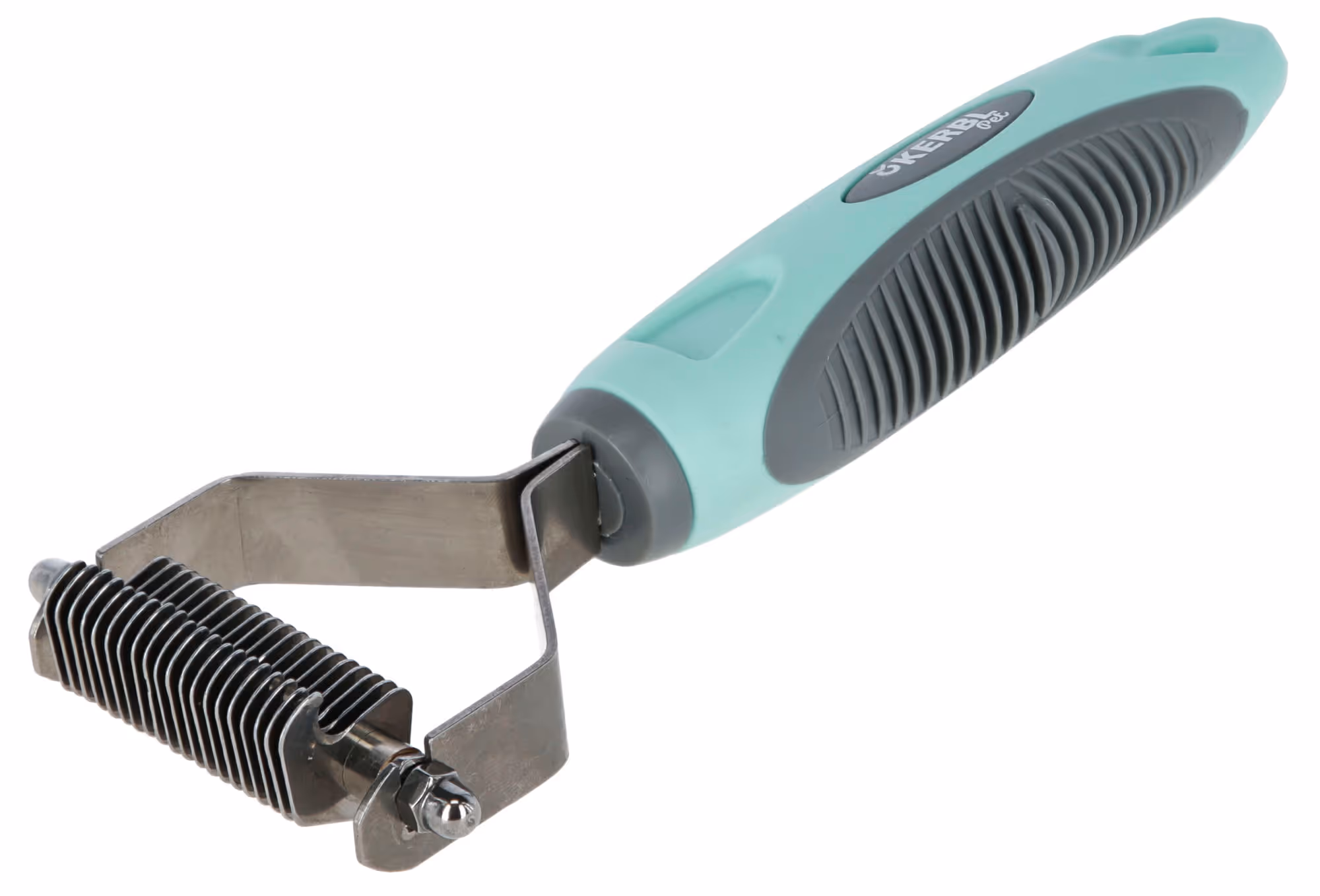 Étrille de démêlage turquoise/gris, 20 lames, 18cm
