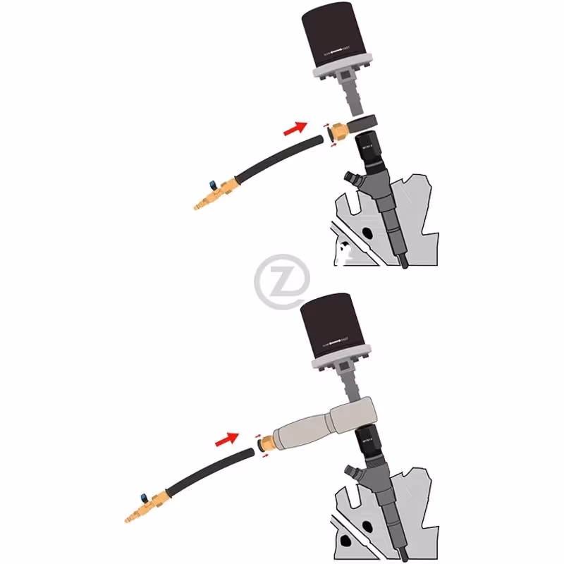 Extracteur d'injecteurs diesel, pneumatique