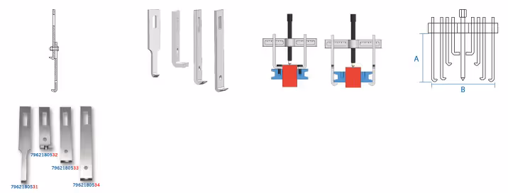 Extracteur multiple 8 griffes coulissantes 173-140mm en coffret