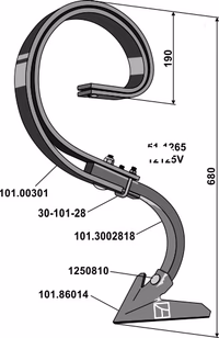 FARMET | Dent à grand ressort avec soc