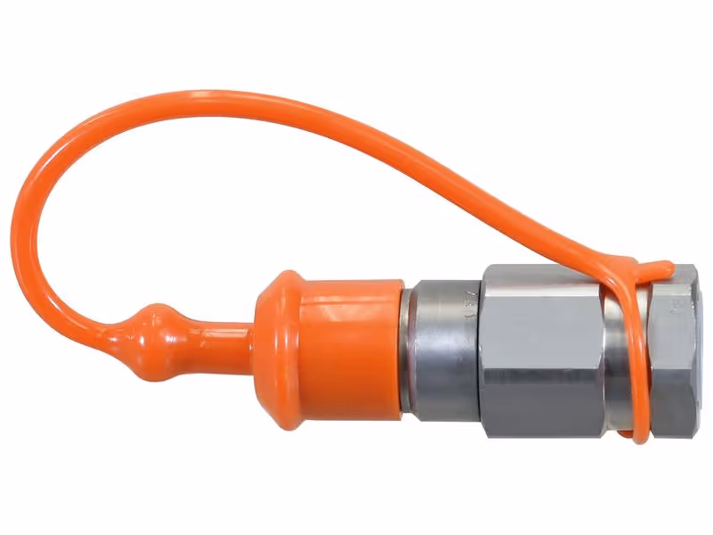 Faster Bouchons anti-poussière Orange PVC Convient pour 3/8'' Male Flat Face Coupling TF F38 - Vendu par 5