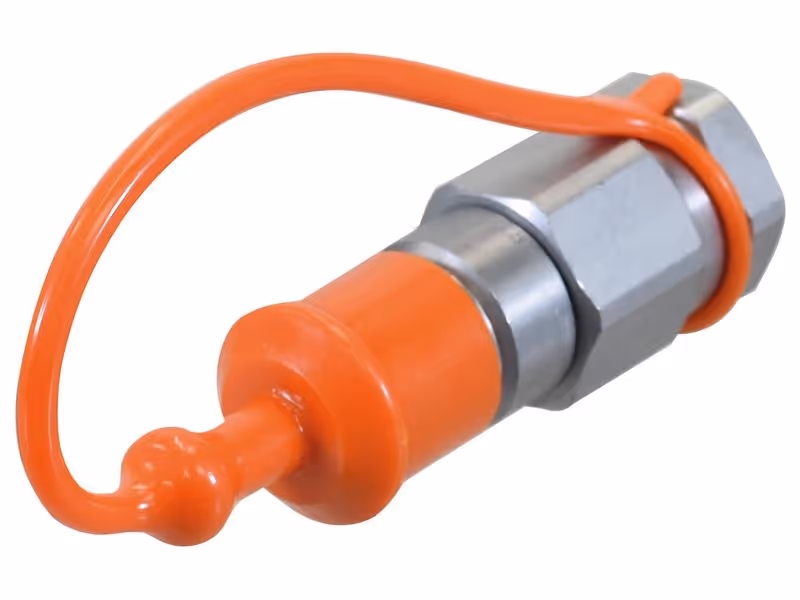 Faster Bouchons anti-poussière Orange PVC Convient pour 3/8'' Male Flat Face Coupling TF F38 - Vendu par 5