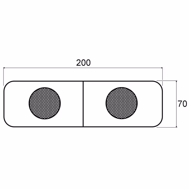 Feu 3 fonctions 200x70x60 ea91 led