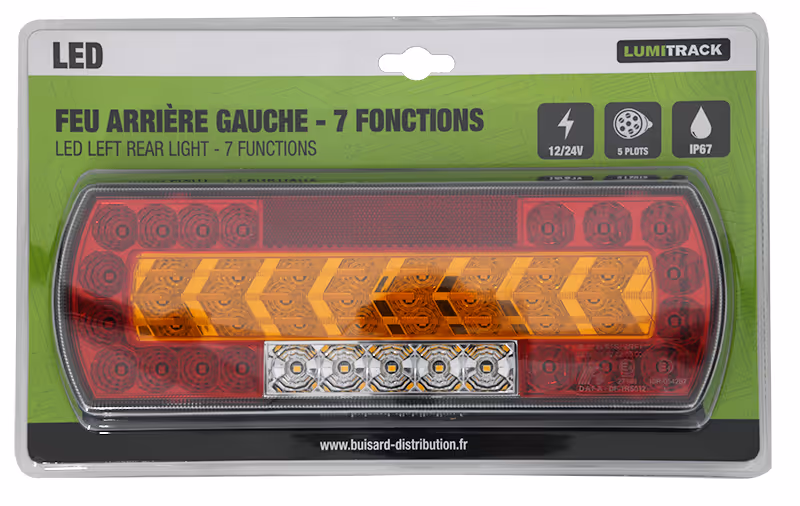 FEU AR LED G. 7F 7PINS SOUS COQUE