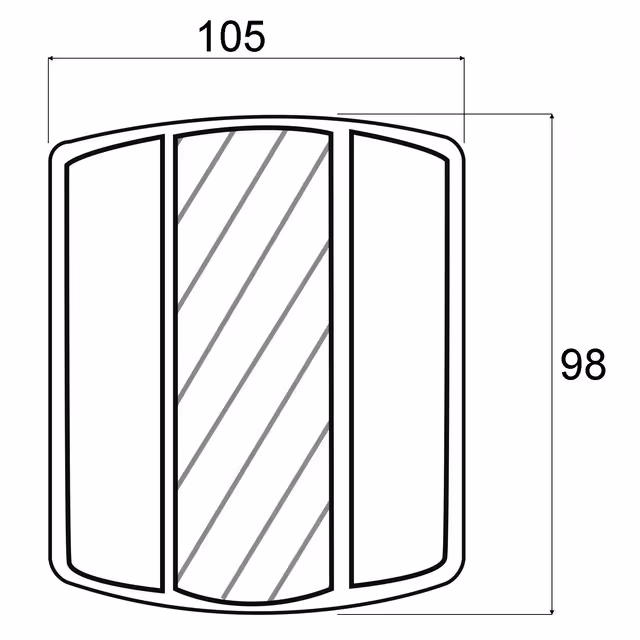 Feu arriere 4 fonctions led 105x98x36 12-24v
