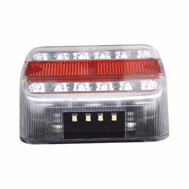 Feu arriere carre 4 fonctions led et 12v