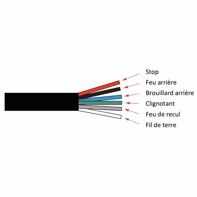 Feu arriere droit dynamique rectangle 6 fonctions 12-24v