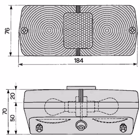 Feu arrière Gauche Massey-Ferguson 2260384M1 adaptable