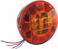 FEU ARRIERE LED POSITION-STOP-CLIGNOTANT-D122MM - PLAT