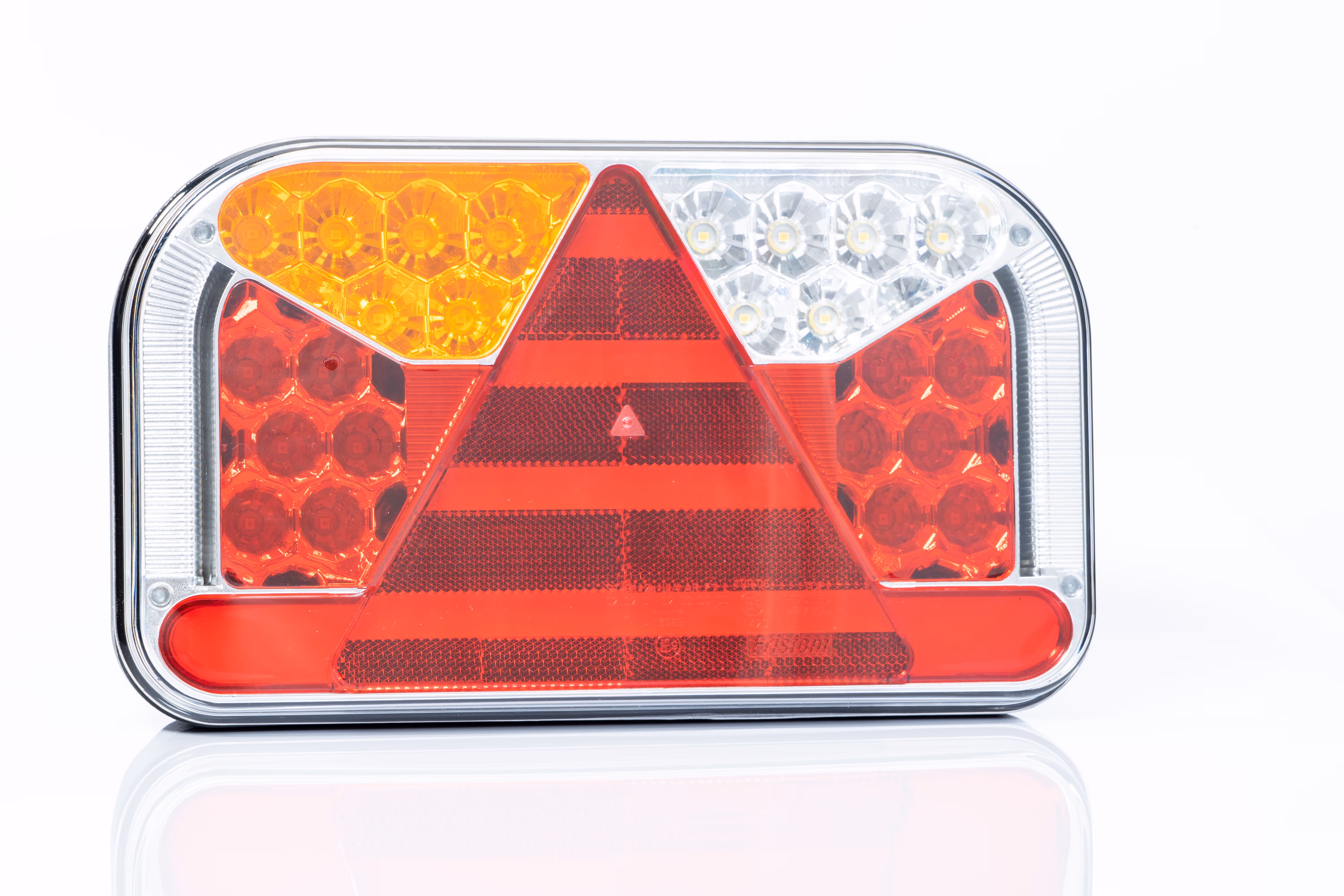 Feu arrière universel à LED 12-36V, 6-fonctions, gauche, sans eclaireur de plaque latéral, longueur du câble 1m