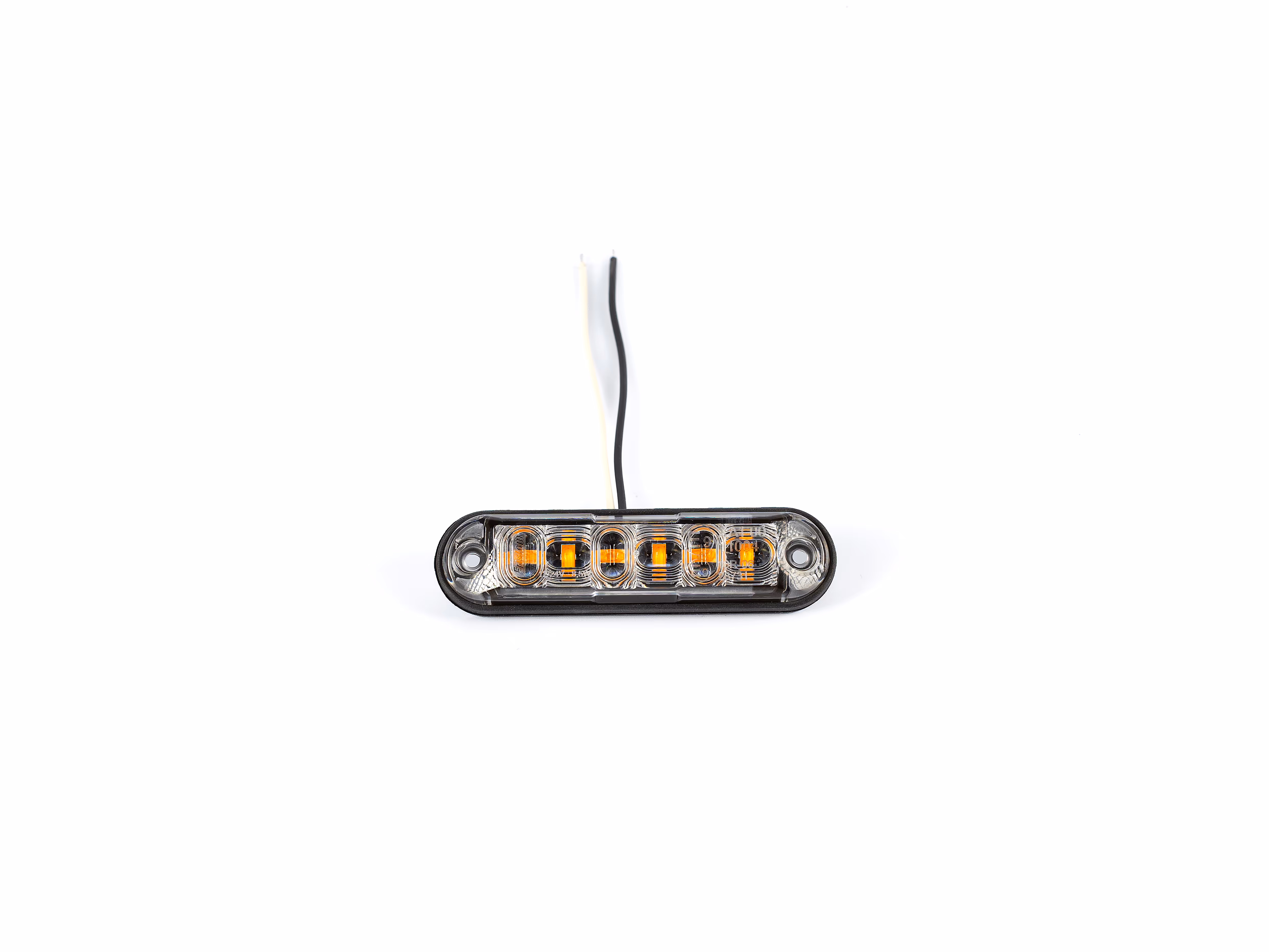 Feu d'avertissement LED, jaune, 12-36V, 4 programmes d'éclairage, possibilité de synchronisation, avec câble de 0,15 m.