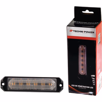 Feu de penetration orange 6 led 12-24v techni-power