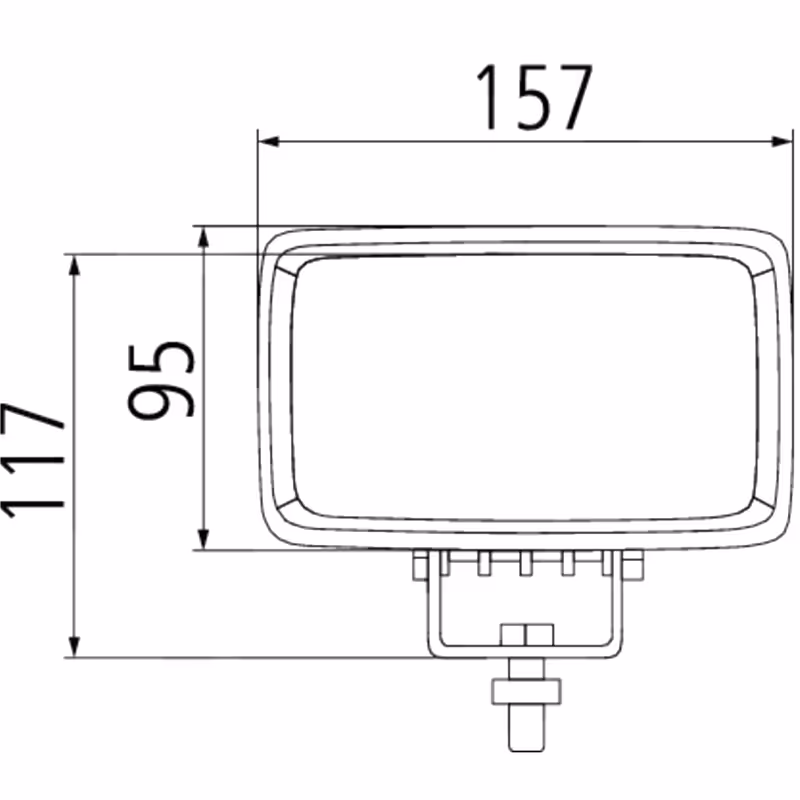 Feu de travail à LED 6500 lm rectangle 157x95 mm