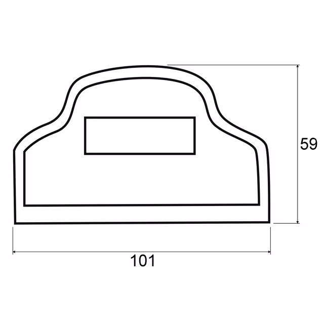 Feu eclaireur de plaque ea70 12/24v noir led