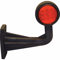 Feu gabarit coude droit rouge/blanc 10/30v 2x4 led blister