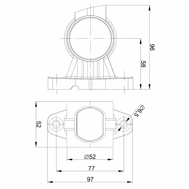 Feu gabarit gauche 3 fonctions 12/24v 96 mm fristom