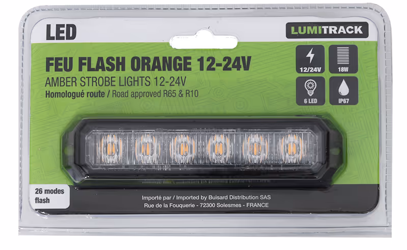 FEU PENETRATION 6 LED PLAT ORANGE LUMITRACK