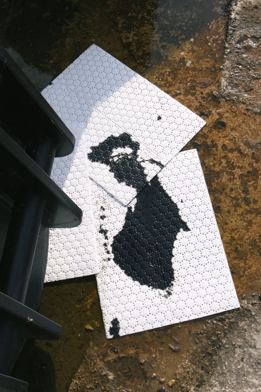 Feuille absorb 40x50cm hydrocarbures
