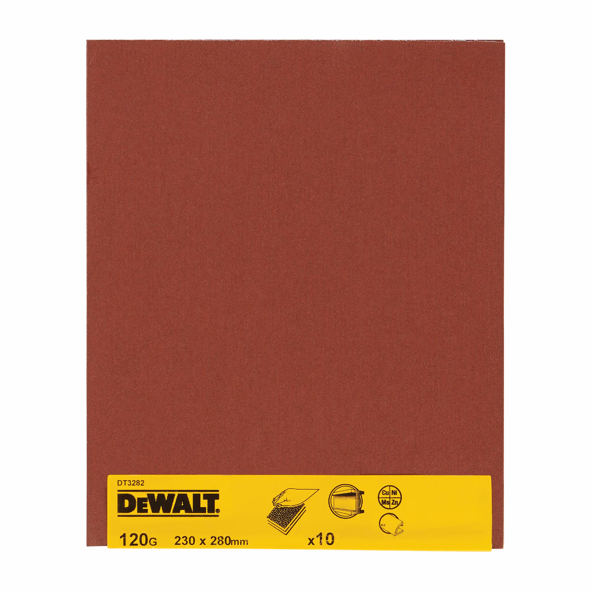 Feuilles abrasives pour ponçage à la main grain 120 - 230 x 280 mm. Acier, inox, métal non ferreux 